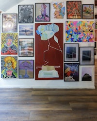 a wooden floor in a room